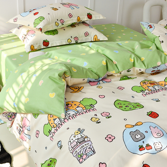 91家纺网 家纺一手货源 找家纺 登登家纺 2025新款全棉单被套 童梦园