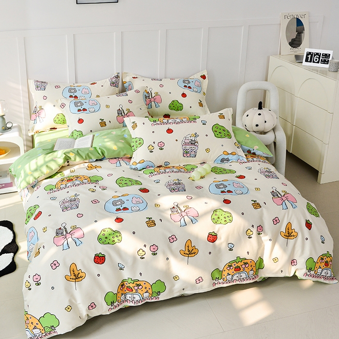 91家纺网 家纺一手货源 找家纺 登登家纺 2025新款全棉单被套 童梦园