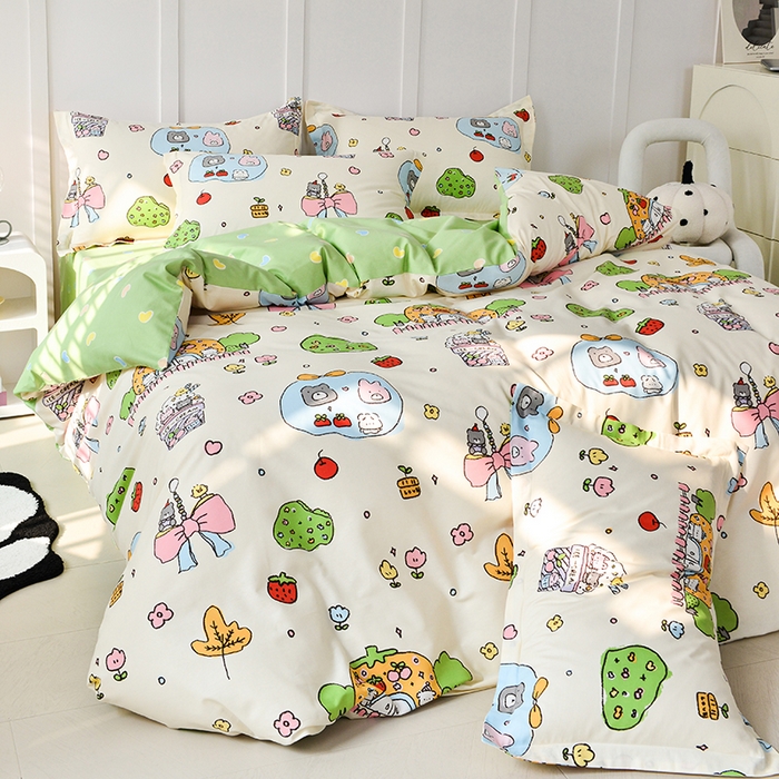 91家纺网 家纺一手货源 找家纺 登登家纺 2025新款全棉单被套 童梦园