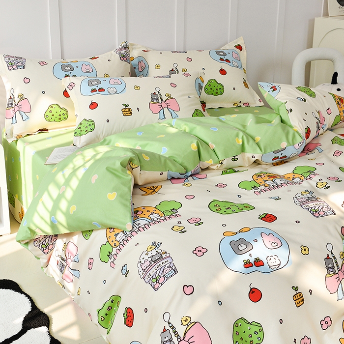 91家纺网 家纺一手货源 找家纺 登登家纺 2025新款全棉单被套 童梦园