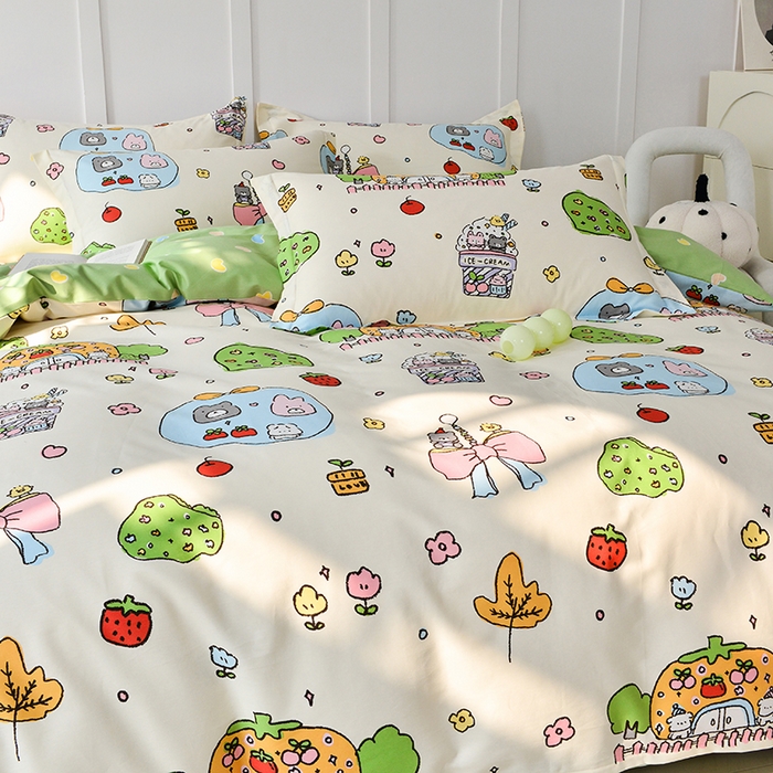 91家纺网 家纺一手货源 找家纺 登登家纺 2025新款全棉单被套 童梦园