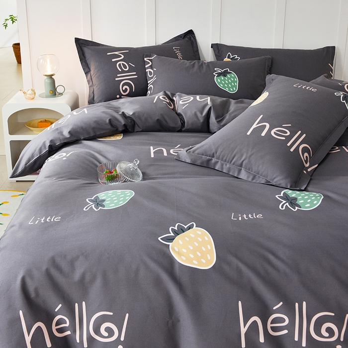 91家纺网 家纺一手货源 找家纺 登登家纺 2025新款全棉单被套 小莓好