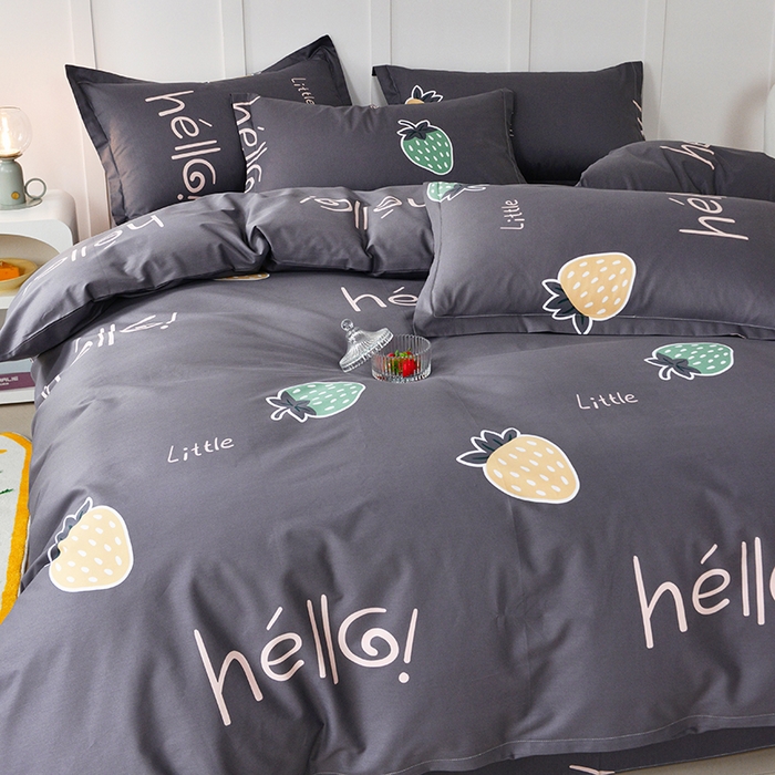 91家纺网 家纺一手货源 找家纺 登登家纺 2025新款全棉单被套 小莓好