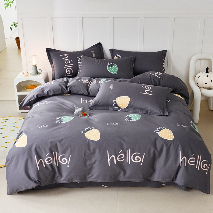 91家纺网 家纺一手货源 找家纺 登登家纺 2025新款全棉单被套 小莓好