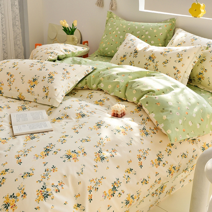 91家纺网 家纺一手货源 找家纺 登登家纺 2025新款全棉单被套 心动时分