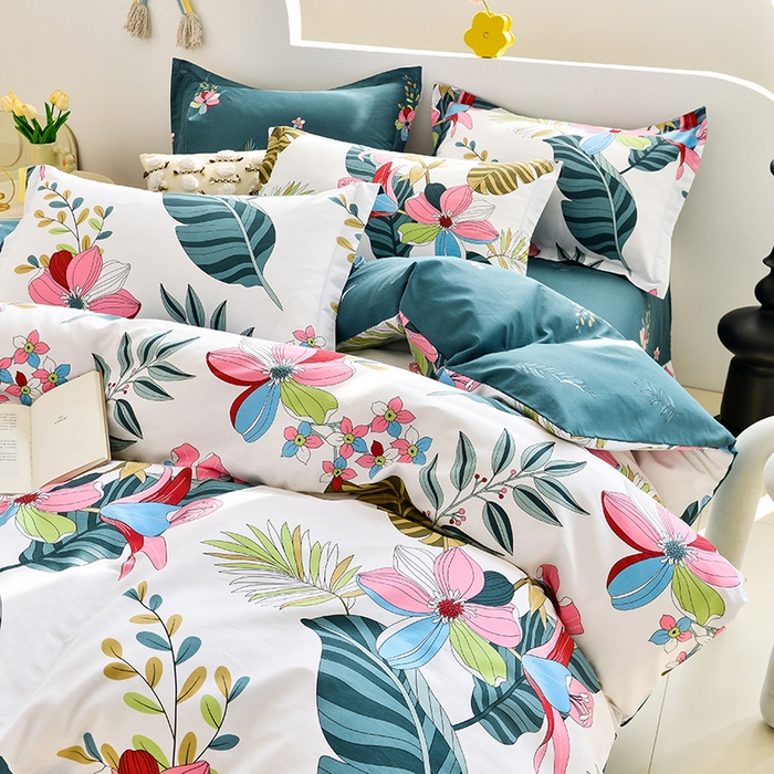 91家纺网 家纺一手货源 找家纺 登登家纺 2025新款全棉单被套 意境花影