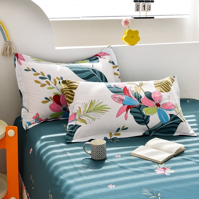 91家纺网 家纺一手货源 找家纺 登登家纺 2025新款全棉单被套 意境花影