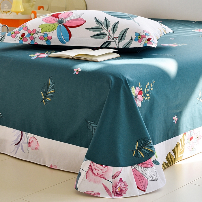 91家纺网 家纺一手货源 找家纺 登登家纺 2025新款全棉单被套 意境花影