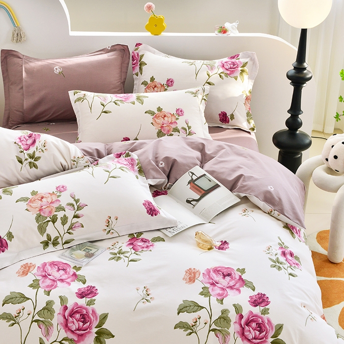 91家纺网 家纺一手货源 找家纺 登登家纺 2025新款全棉单被套 至真园