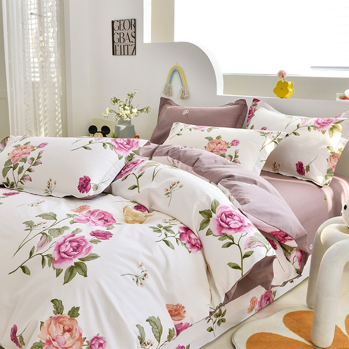 91家纺网 家纺一手货源 找家纺 登登家纺 2025新款全棉单被套 至真园