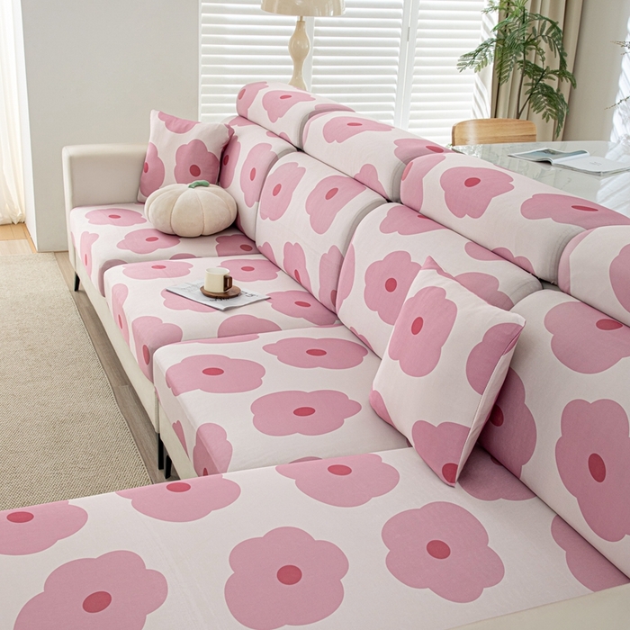 91家纺网 家纺一手货源 找家纺 沐沐2026新款冰丝印花沙发笠 玛奇朵