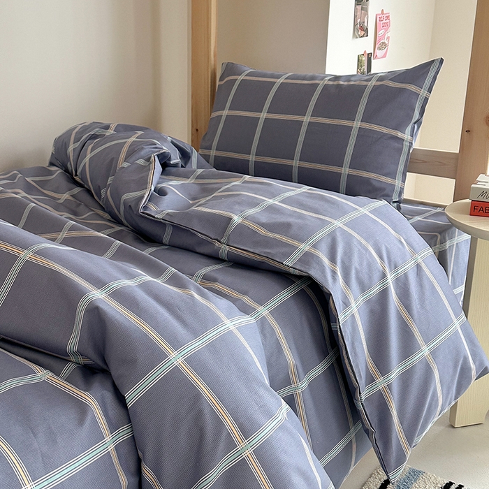 91家纺网 家纺一手货源 找家纺 天之爱2025新款全棉13372学生宿舍上下铺三件套多件套 素雅灰