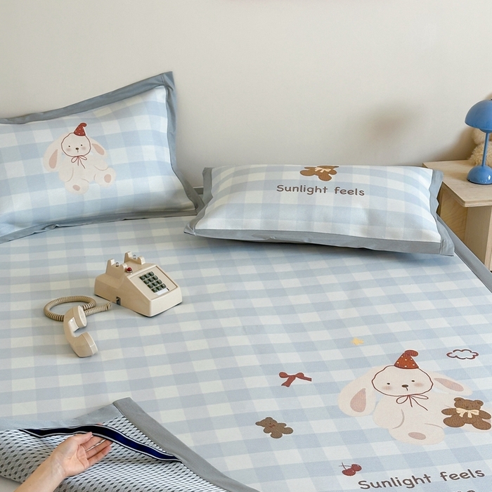 91家纺网 家纺一手货源 找家纺 （总）觅糖家纺2025新款韩系数码卡通印花冰藤席