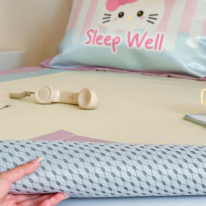 91家纺网 家纺一手货源 找家纺 觅糖家纺2025新款韩系数码卡通印花冰藤席 冰藤席-生日派对