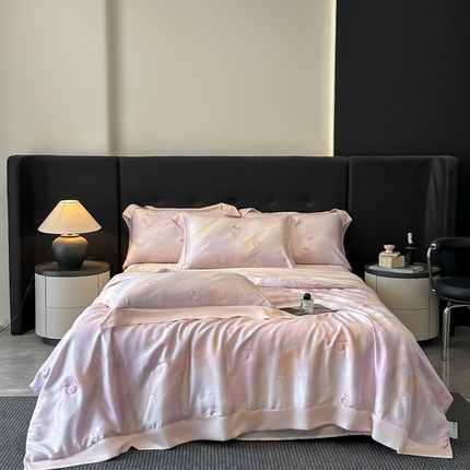 91家纺网 家纺一手货源 找家纺 （总）博纳家纺 2025新款天丝夏被四件套-半夏【控价劵后249（严格按控价来）】