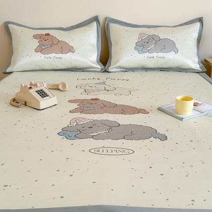 91家纺网 家纺一手货源 找家纺 （总）觅糖家纺2025新款韩系数码卡通印花冰藤席