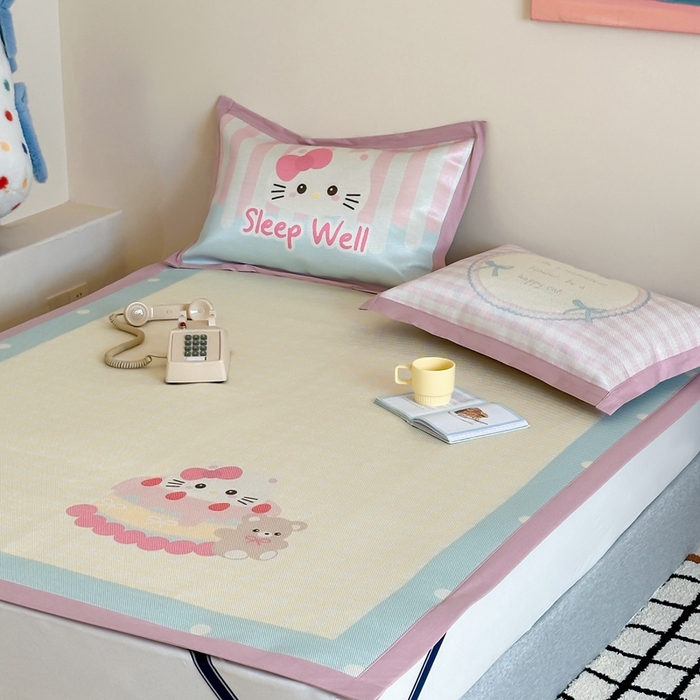 91家纺网 家纺一手货源 找家纺 觅糖家纺2025新款韩系数码卡通印花冰藤席 冰藤席-生日派对