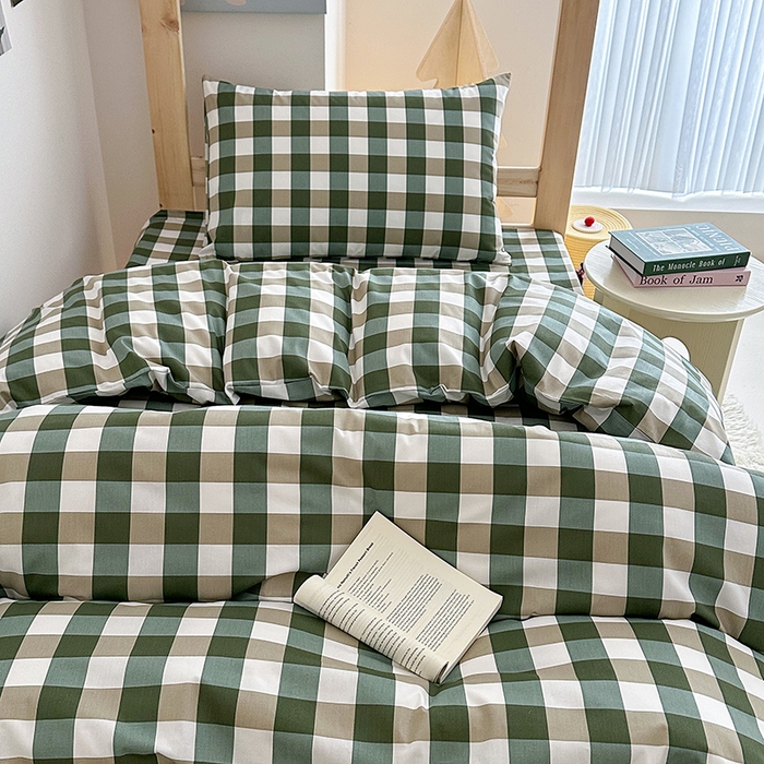 91家纺网 家纺一手货源 找家纺 天之爱2025新款全棉13372学生宿舍上下铺三件套多件套 艾诗绿