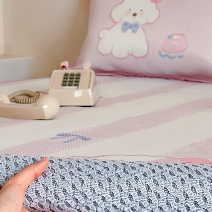 91家纺网 家纺一手货源 找家纺 觅糖家纺2025新款韩系数码卡通印花冰藤席 冰藤席-云朵狗