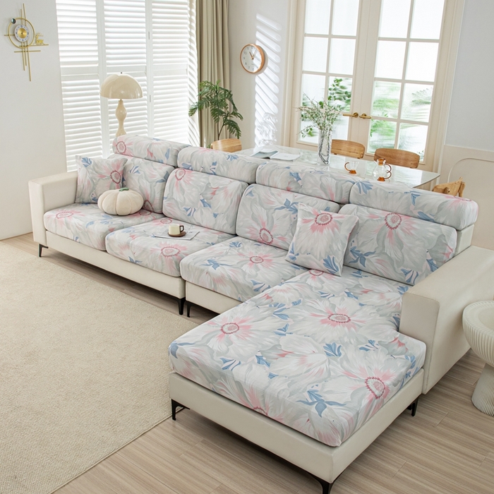 91家纺网 家纺一手货源 找家纺 沐沐2026新款冰丝印花沙发笠 花苑