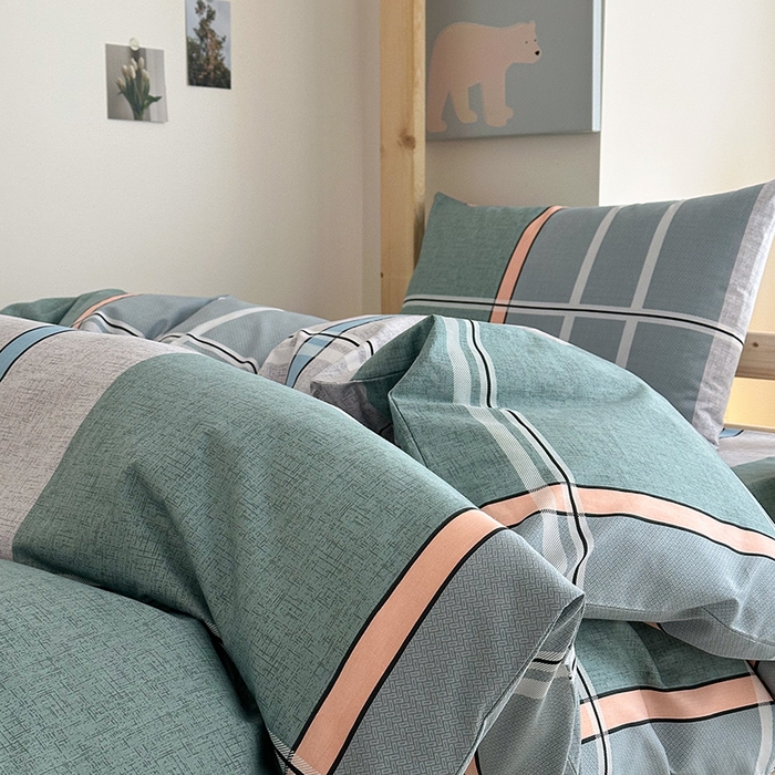 91家纺网 家纺一手货源 找家纺 天之爱2025新款全棉13372学生宿舍上下铺三件套多件套 柯尔