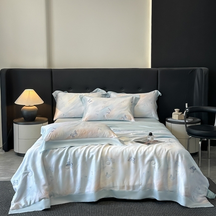 91家纺网 家纺一手货源 找家纺 （总）博纳家纺 2025新款天丝夏被四件套-半夏【控价劵后249（严格按控价来）】