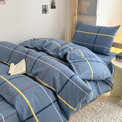 天之爱2025新款全棉13372学生宿舍上下铺三件套多件套 经典蓝