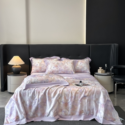 博纳家纺 2025新款天丝夏被四件套-半夏 卡罗拉