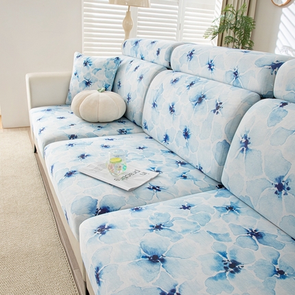 91家纺网 家纺一手货源 找家纺 沐沐2026新款冰丝印花沙发笠 花丛