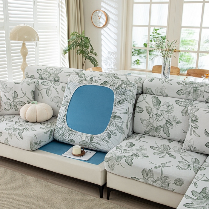 91家纺网 家纺一手货源 找家纺 沐沐2026新款冰丝印花沙发笠 清袅