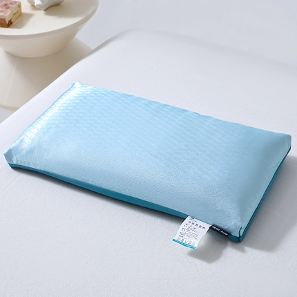 糖果枕芯2025新款冰丝荞麦枕芯A面冰丝B面全棉 蓝色 30*50cm