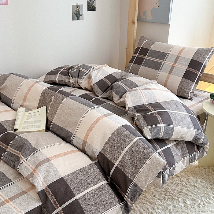 91家纺网 家纺一手货源 找家纺 天之爱2025新款全棉13372学生宿舍上下铺三件套多件套 咖韵