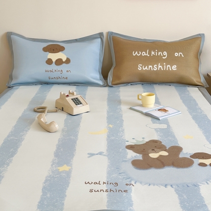 91家纺网 家纺一手货源 找家纺 （总）觅糖家纺2025新款韩系数码卡通印花冰藤席