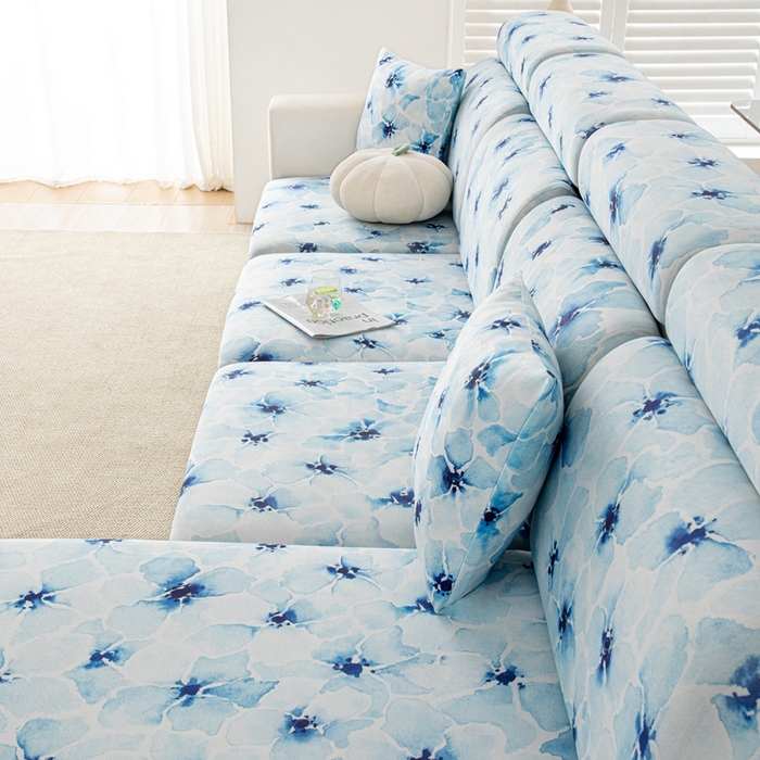 91家纺网 家纺一手货源 找家纺 沐沐2026新款冰丝印花沙发笠 花丛