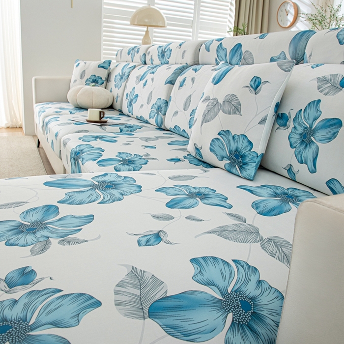 91家纺网 家纺一手货源 找家纺 沐沐2026新款冰丝印花沙发笠 花韵