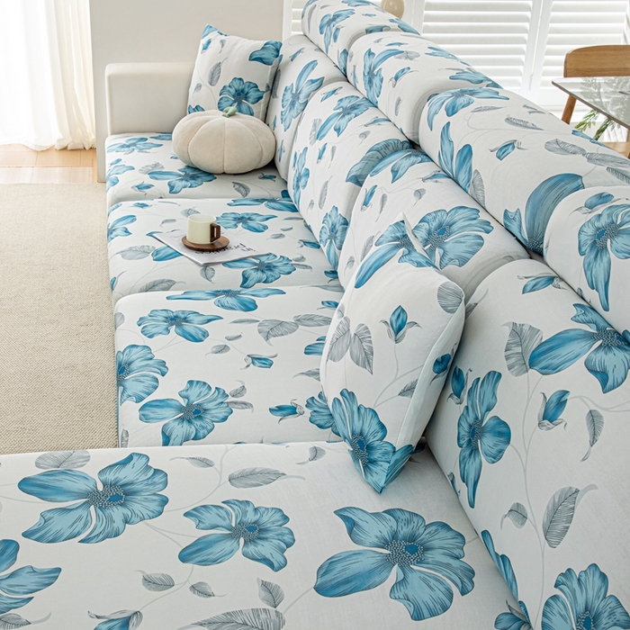 91家纺网 家纺一手货源 找家纺 沐沐2026新款冰丝印花沙发笠 花韵