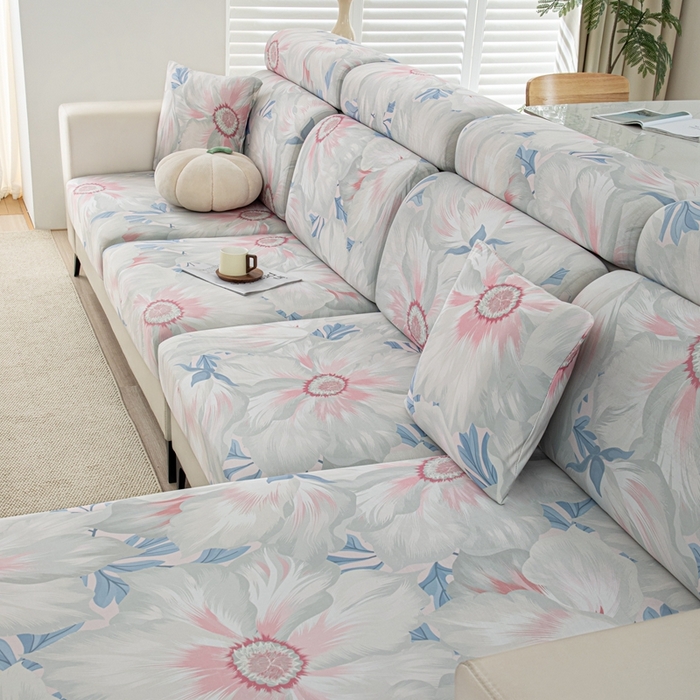 91家纺网 家纺一手货源 找家纺 沐沐2026新款冰丝印花沙发笠 花苑