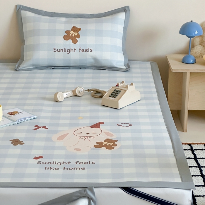 91家纺网 家纺一手货源 找家纺 （总）觅糖家纺2025新款韩系数码卡通印花冰藤席