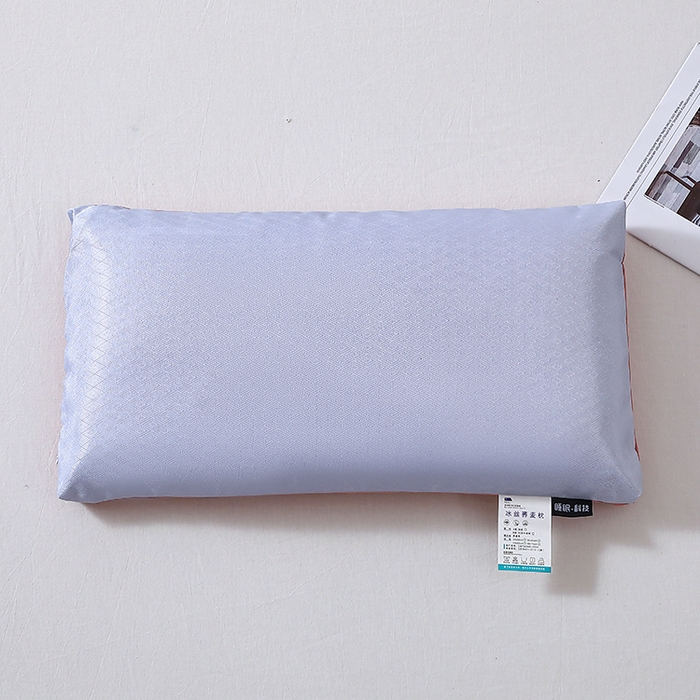 91家纺网 家纺一手货源 找家纺 糖果枕芯2025新款冰丝荞麦枕芯A面冰丝B面全棉 灰色 30*50cm