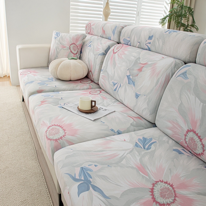 91家纺网 家纺一手货源 找家纺 沐沐2026新款冰丝印花沙发笠 花苑