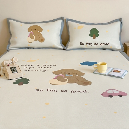 91家纺网 家纺一手货源 找家纺 （总）觅糖家纺2025新款韩系数码卡通印花冰藤席