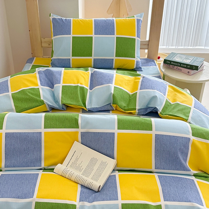 91家纺网 家纺一手货源 找家纺 天之爱2025新款全棉13372学生宿舍上下铺三件套多件套 彩虹