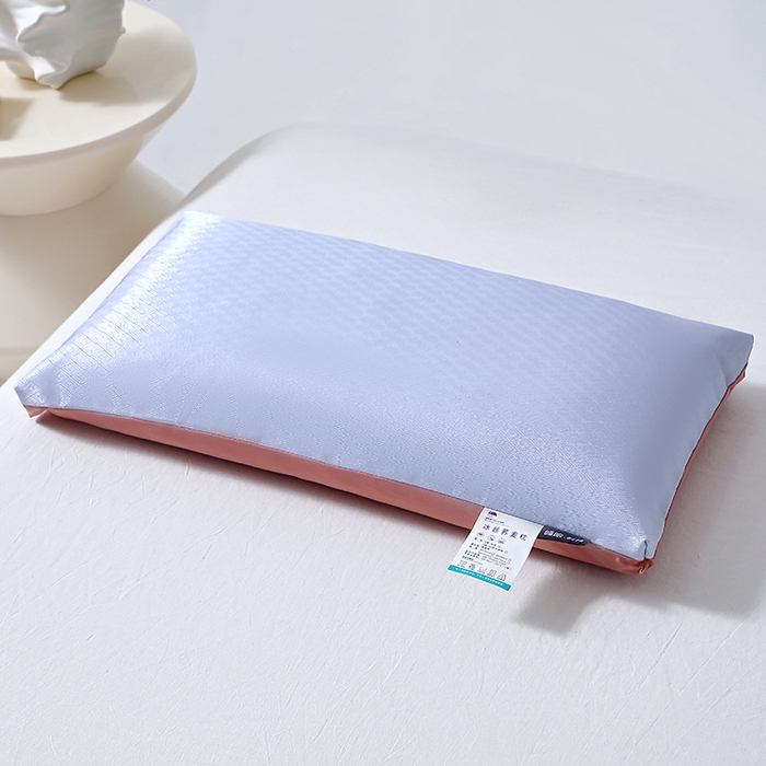 91家纺网 家纺一手货源 找家纺 糖果枕芯2025新款冰丝荞麦枕芯A面冰丝B面全棉 灰色 30*50cm