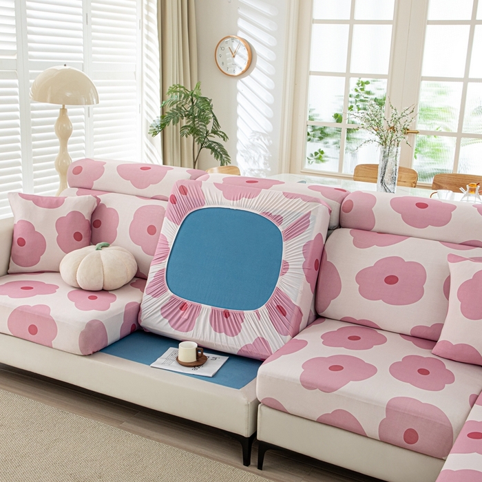 91家纺网 家纺一手货源 找家纺 沐沐2026新款冰丝印花沙发笠 玛奇朵