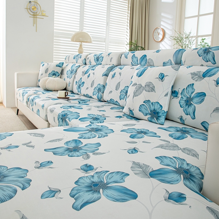 91家纺网 家纺一手货源 找家纺 沐沐2026新款冰丝印花沙发笠 花韵