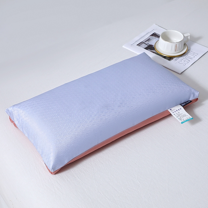 91家纺网 家纺一手货源 找家纺 糖果枕芯2025新款冰丝荞麦枕芯A面冰丝B面全棉 灰色 30*50cm