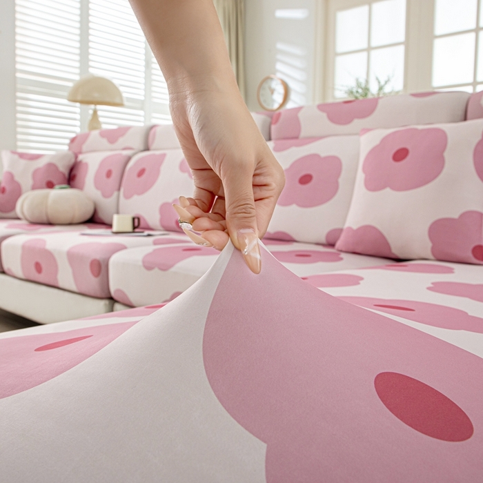 91家纺网 家纺一手货源 找家纺 沐沐2026新款冰丝印花沙发笠 玛奇朵