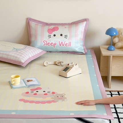 觅糖家纺2025新款韩系数码卡通印花冰藤席 冰藤席-生日派对