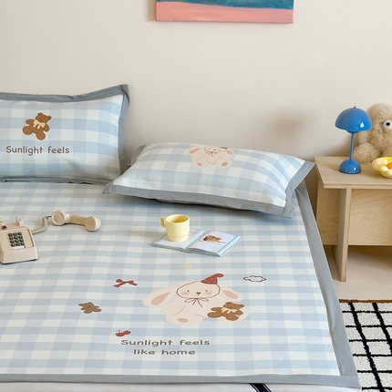 （总）觅糖家纺2025新款韩系数码卡通印花冰藤席