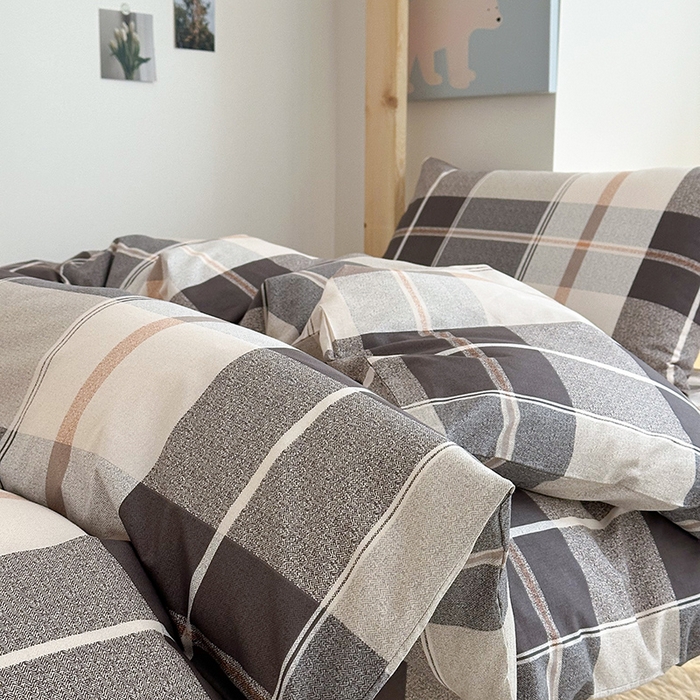 91家纺网 家纺一手货源 找家纺 天之爱2025新款全棉13372学生宿舍上下铺三件套多件套 咖韵